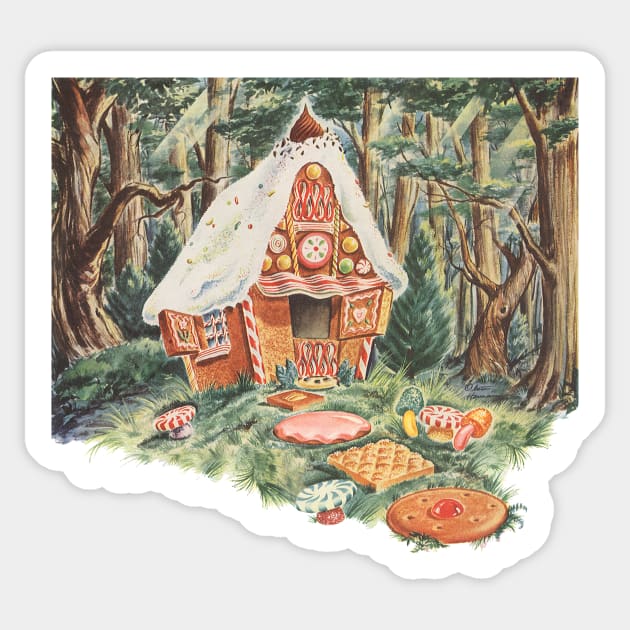 Vintage Hansel and Gretel Fairy Tale Sticker by MasterpieceCafe